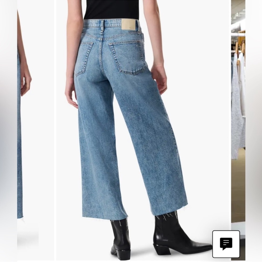 NWT Rag & Bone Featherweight Andi High Waist Ankle Wide Leg Jeans 30 - Picture 2 of 9